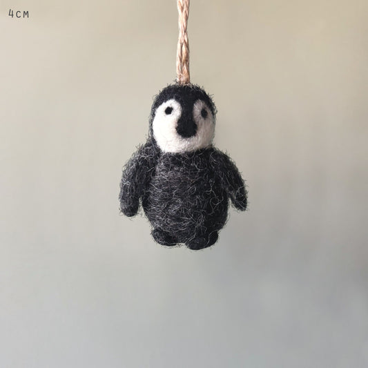 Small Penguin Needle Felted Decoration