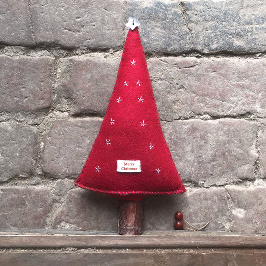 Red Felt Christmas Tree