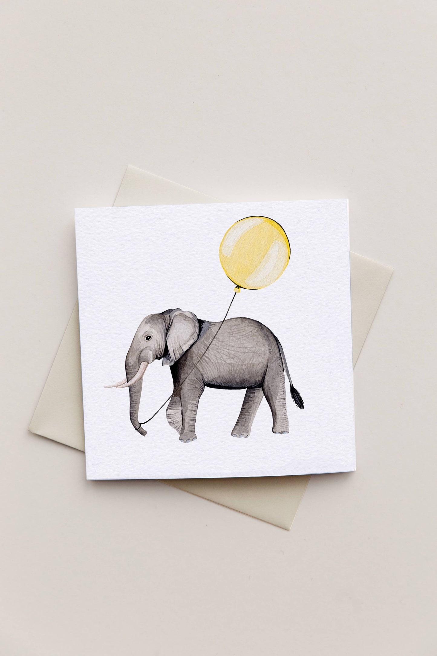 New Baby Elephant Watercolour Concertina Greetings Card