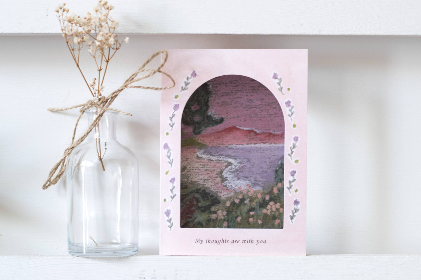 Thinking of you Arch Window Sympathy Card