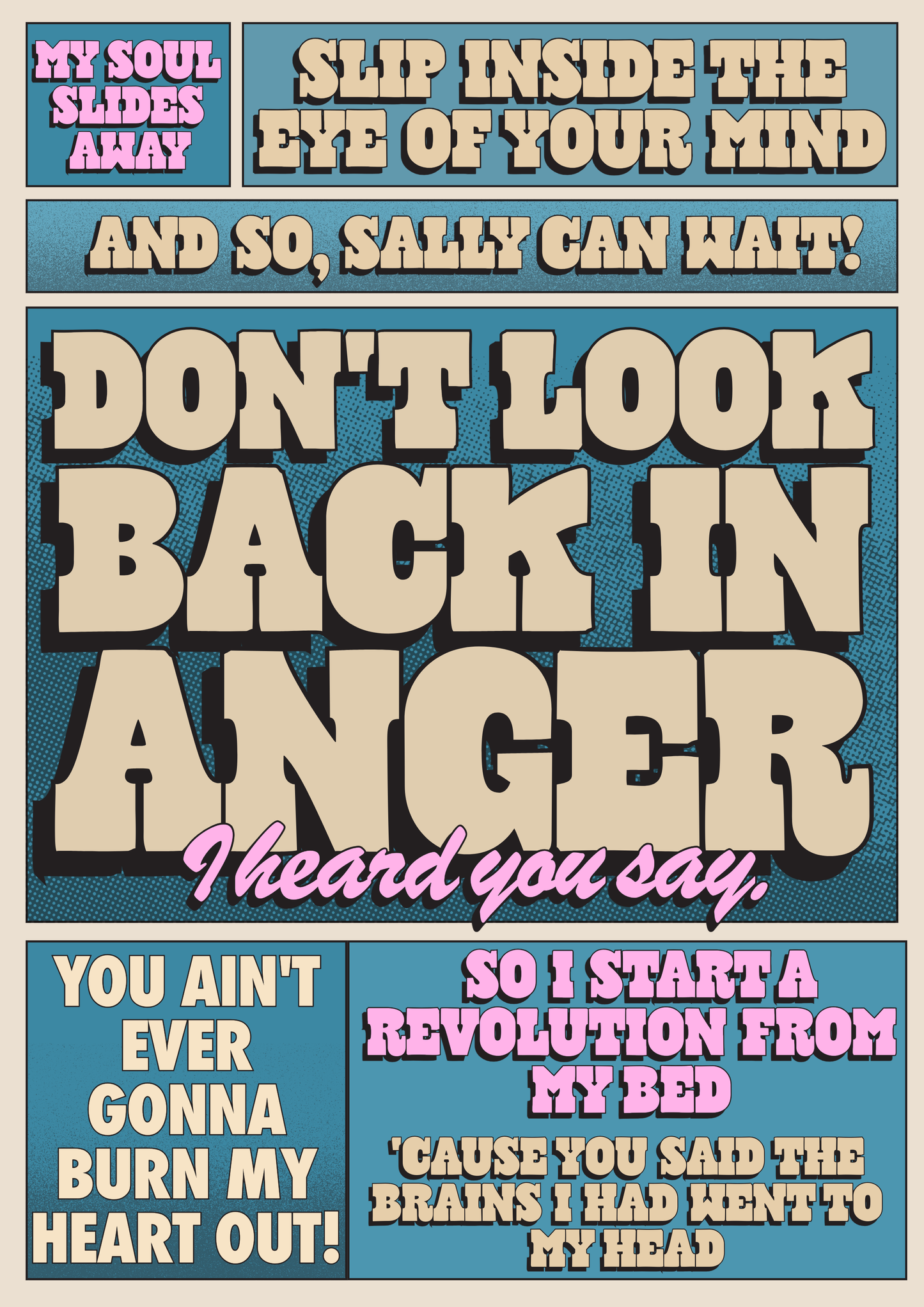 Don’t Look Back In Anger Oasis Inspired Print