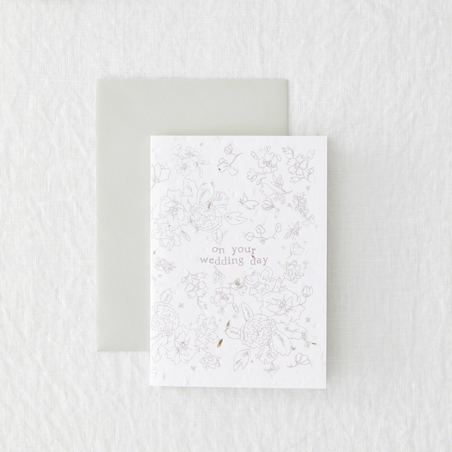 Wedding Day Plantable Wildflower Seed Flower Card