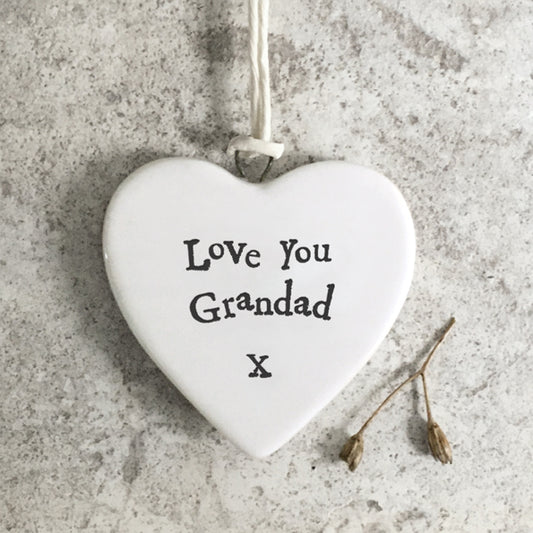 Love Grandad Porcelain Heart