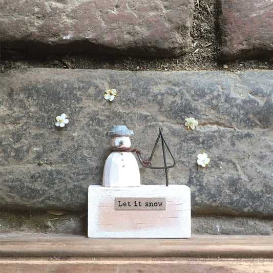 Wood Scene-Snowman/Let it Snow