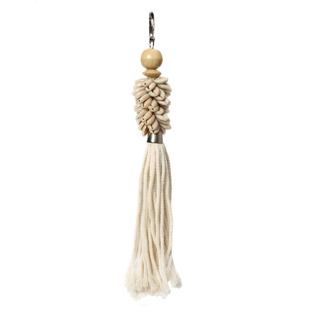 Raffia Cowrie Shell Tassel