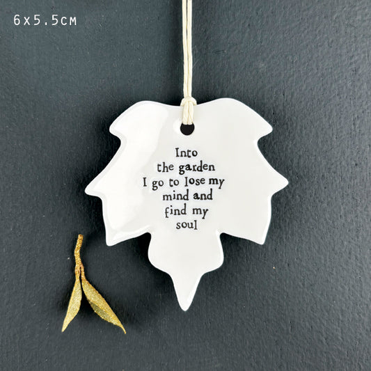 Into The Garden I Go Porcelain Leaf