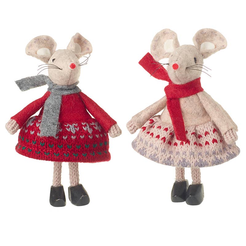 Mice In Knitted Dresses