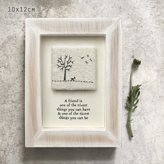 A Friend Is The Nicest Embroidered Picture