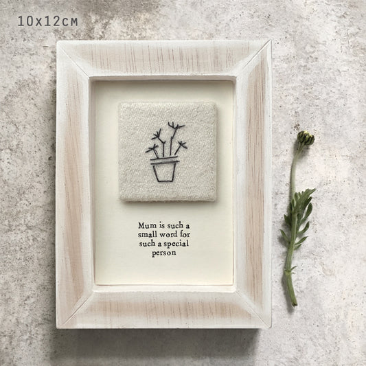 Mum Is Such A Small Word Embroidered Picture