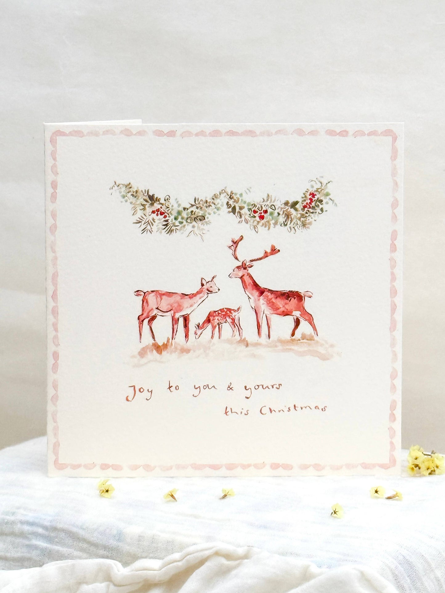 Deer Family Christmas Card