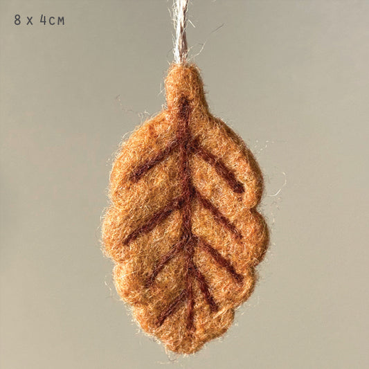Beech Felted Autumn Hanging Leaf