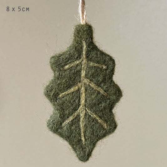 Holly Felted Autumn Hanging Leaf