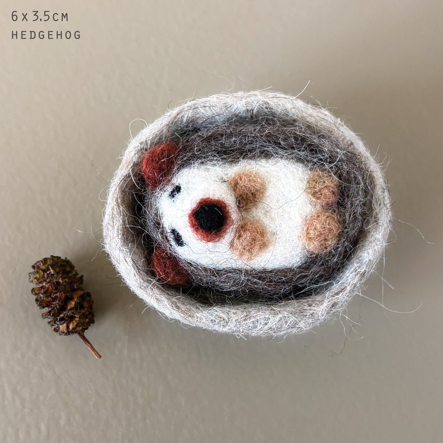 Hedgehog Needle Felted Sleeping