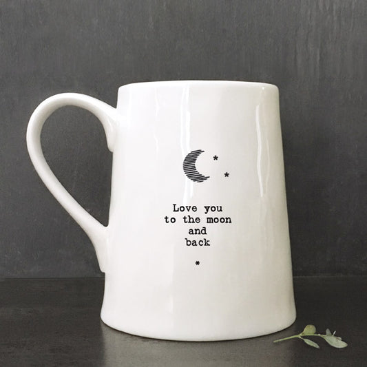 Porcelain Mug-Moon/ Love you to moon
