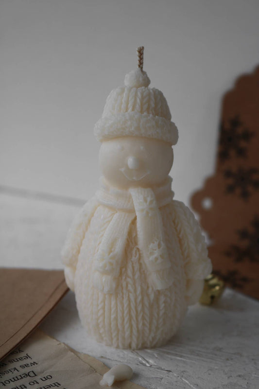 Snowman Candle