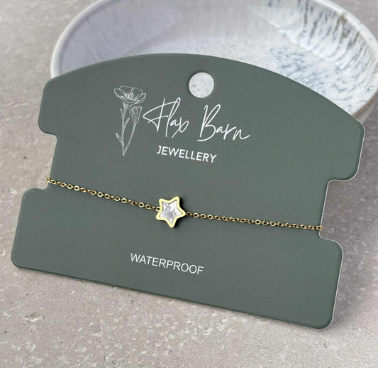 Tarnish Resistant Pearlescent Star Bracelet