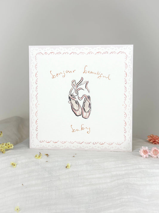 Bonjour Beautiful Baby Card