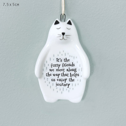 Furry Friends Help Us Enjoy The Journey Cat Hanger