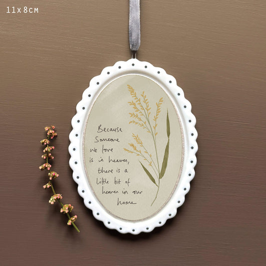 Because Someone We Love Scallop Oval Frame