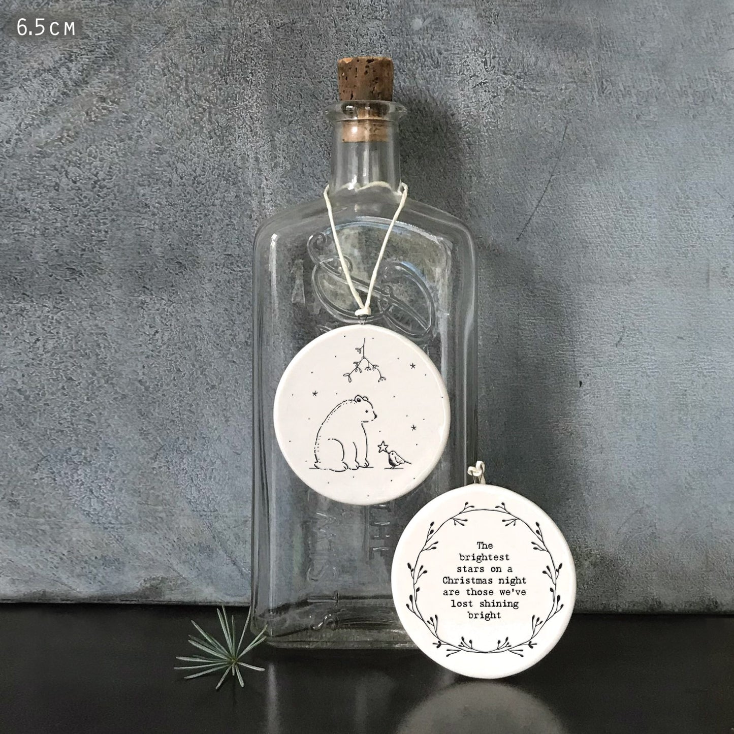 Brightest Stars Flat Porcelain Bauble