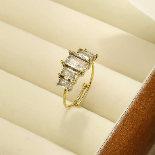 Diamond Stainless Steel Ring