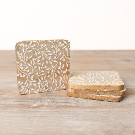 S/4 Arborea Mini Leaves Coaster