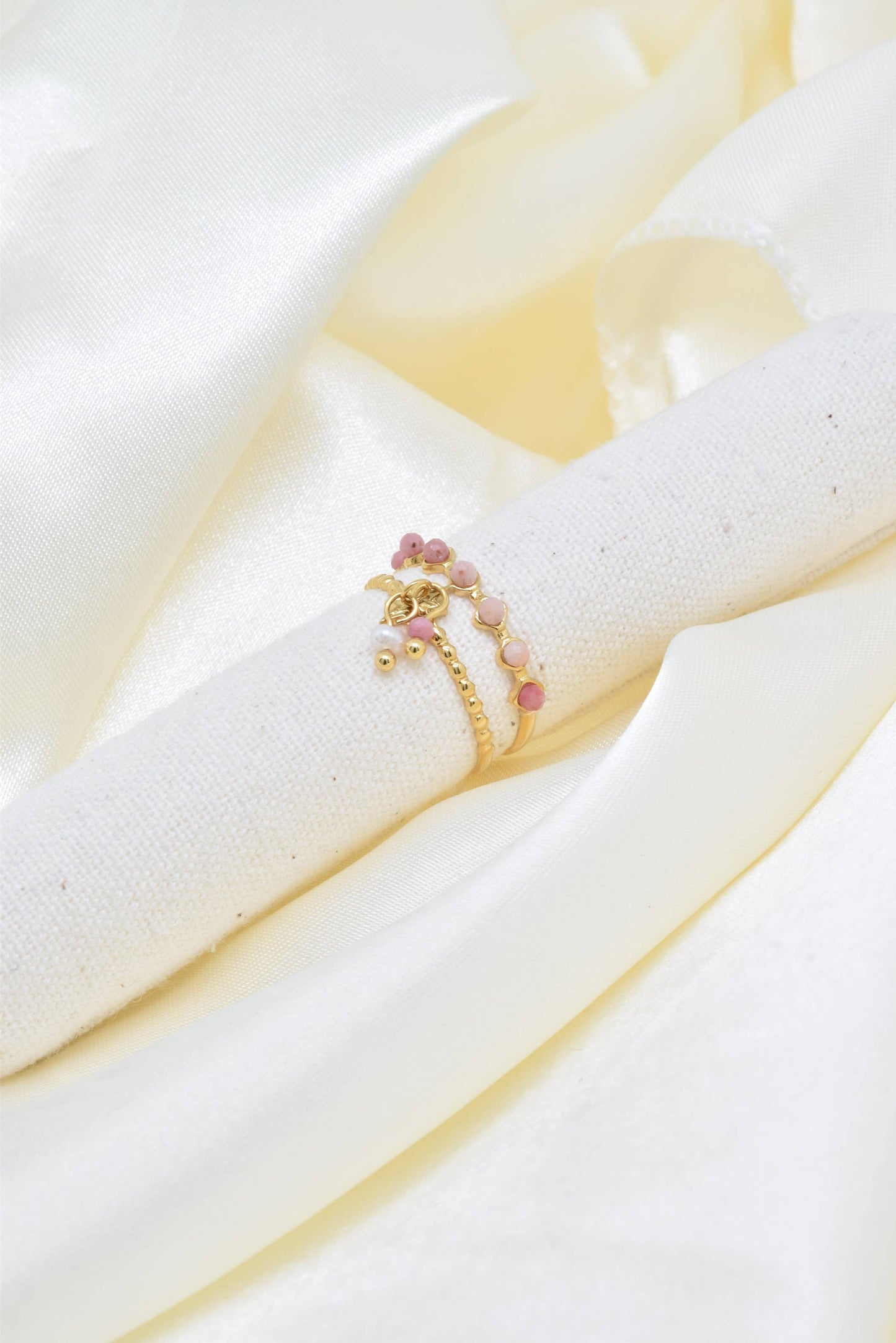 Pink and Gold Stainless Steel Ring