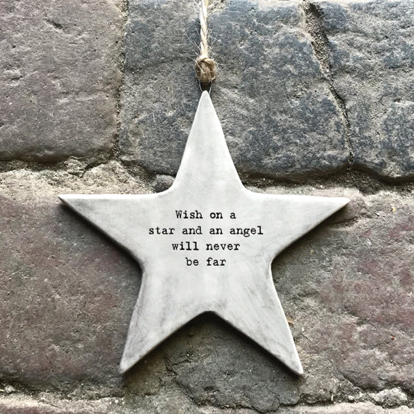Wish On A Star Rustic Hanging Star