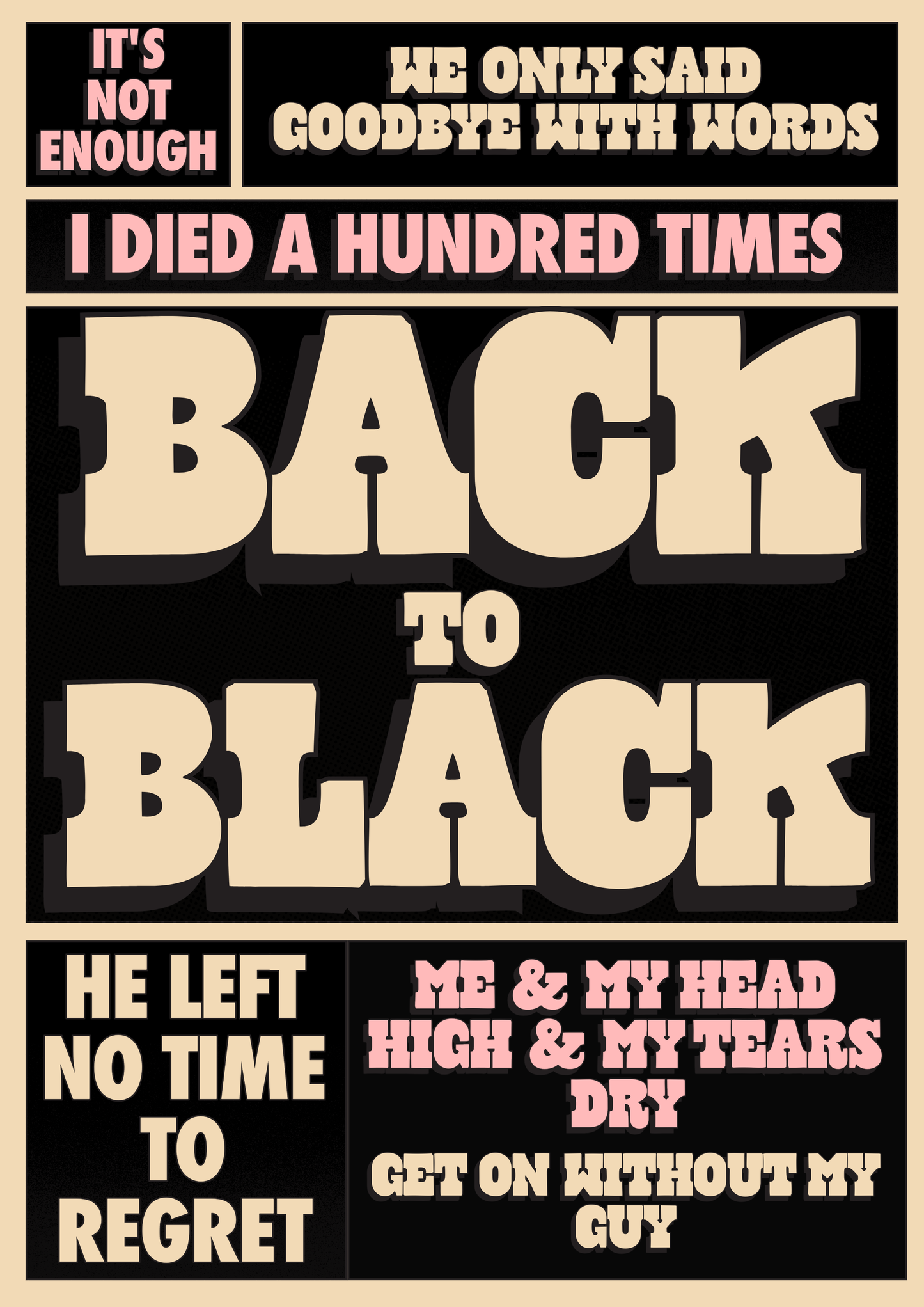 Back To Black Print