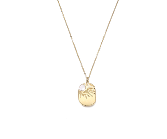Mother Of Pearl Sunburst Necklace