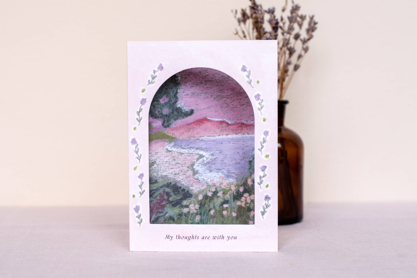 Thinking of you Arch Window Sympathy Card