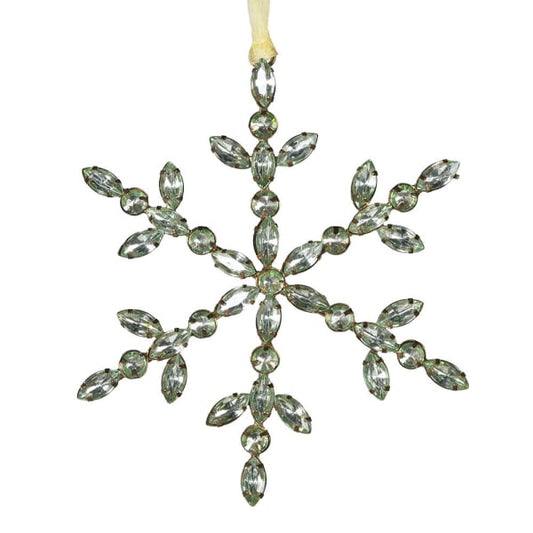 Green Rhinestone Snowflake