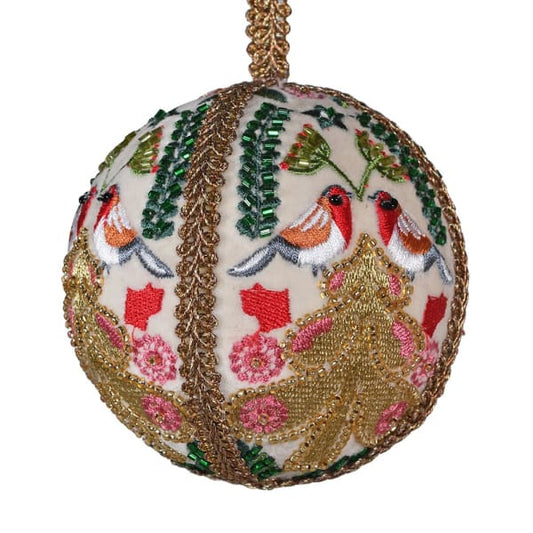 Hand Embroidered Tree Bauble