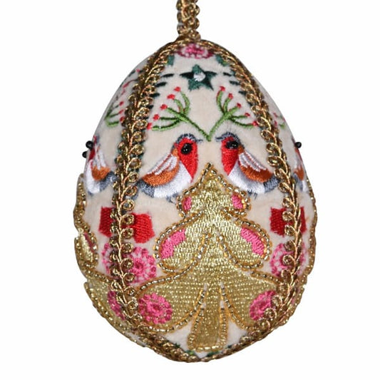 Hand Embroidered Tree Onion Bauble