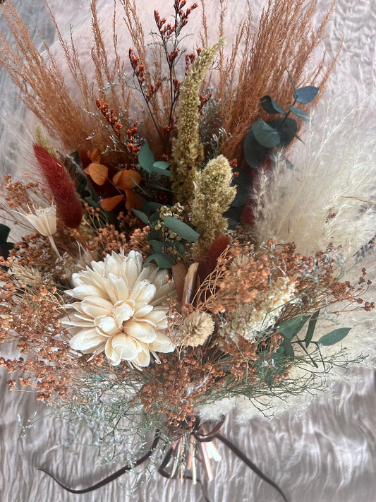 Preserved Everlasting Rust Bridal Bouquet