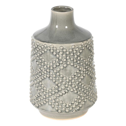 Grey Dotty Vase