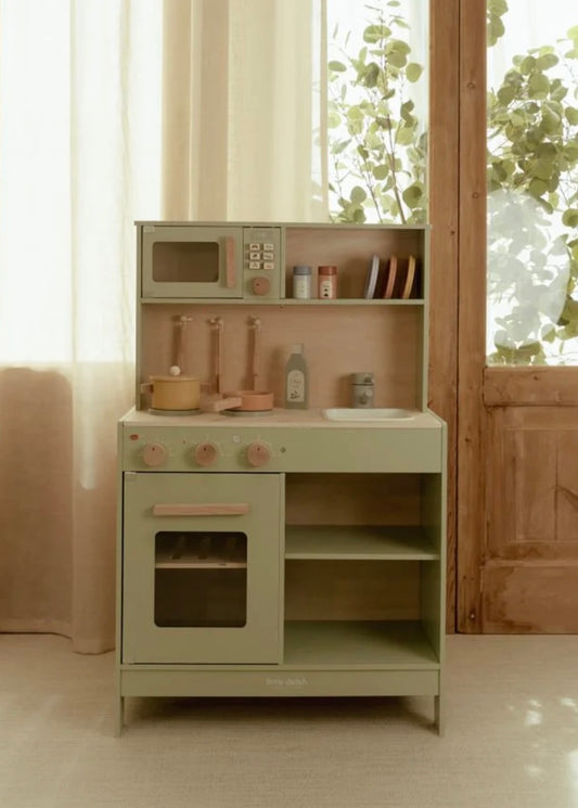 Wooden play kitchen mint FSC