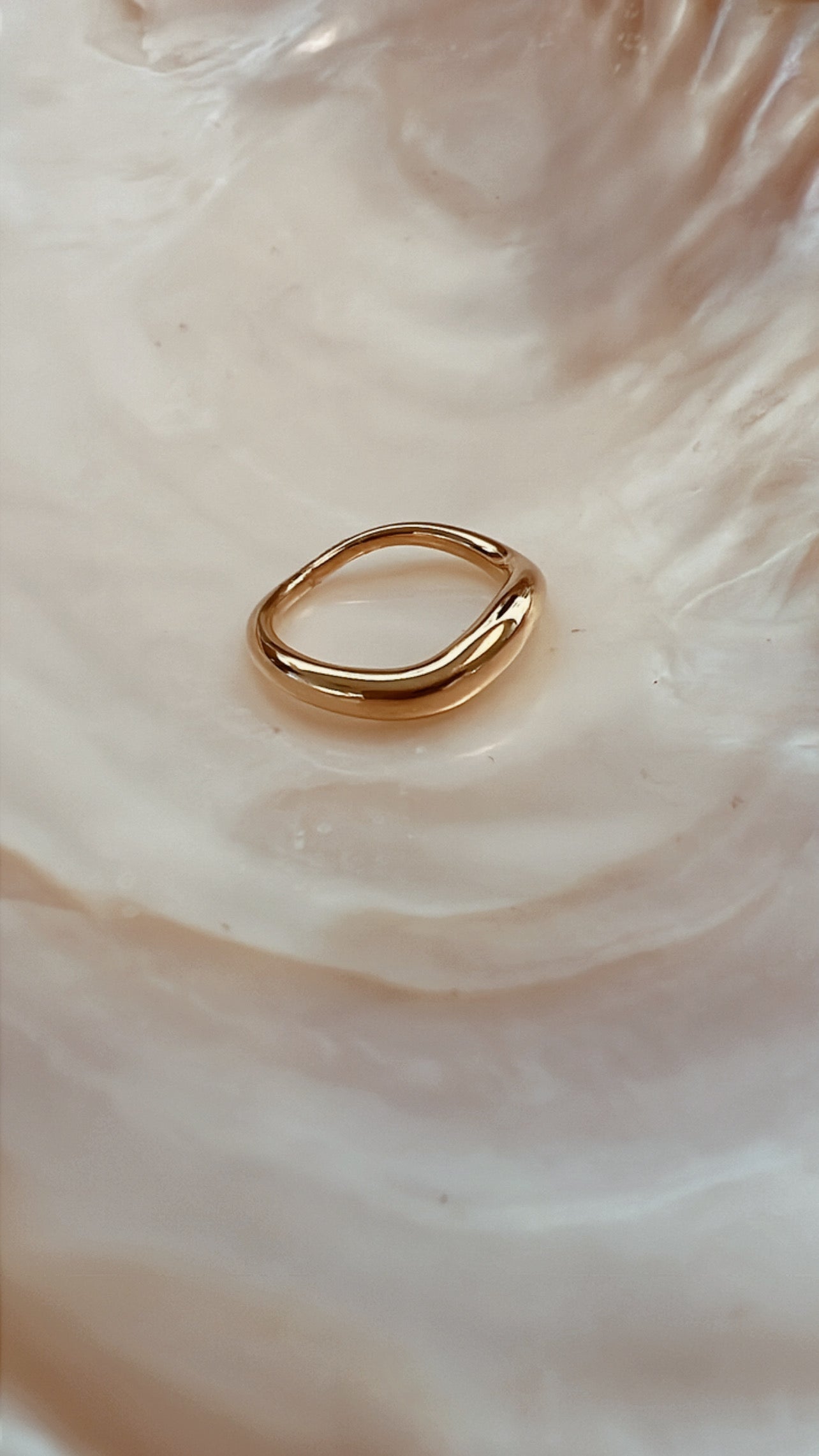 18K Gold plated Wave Ring