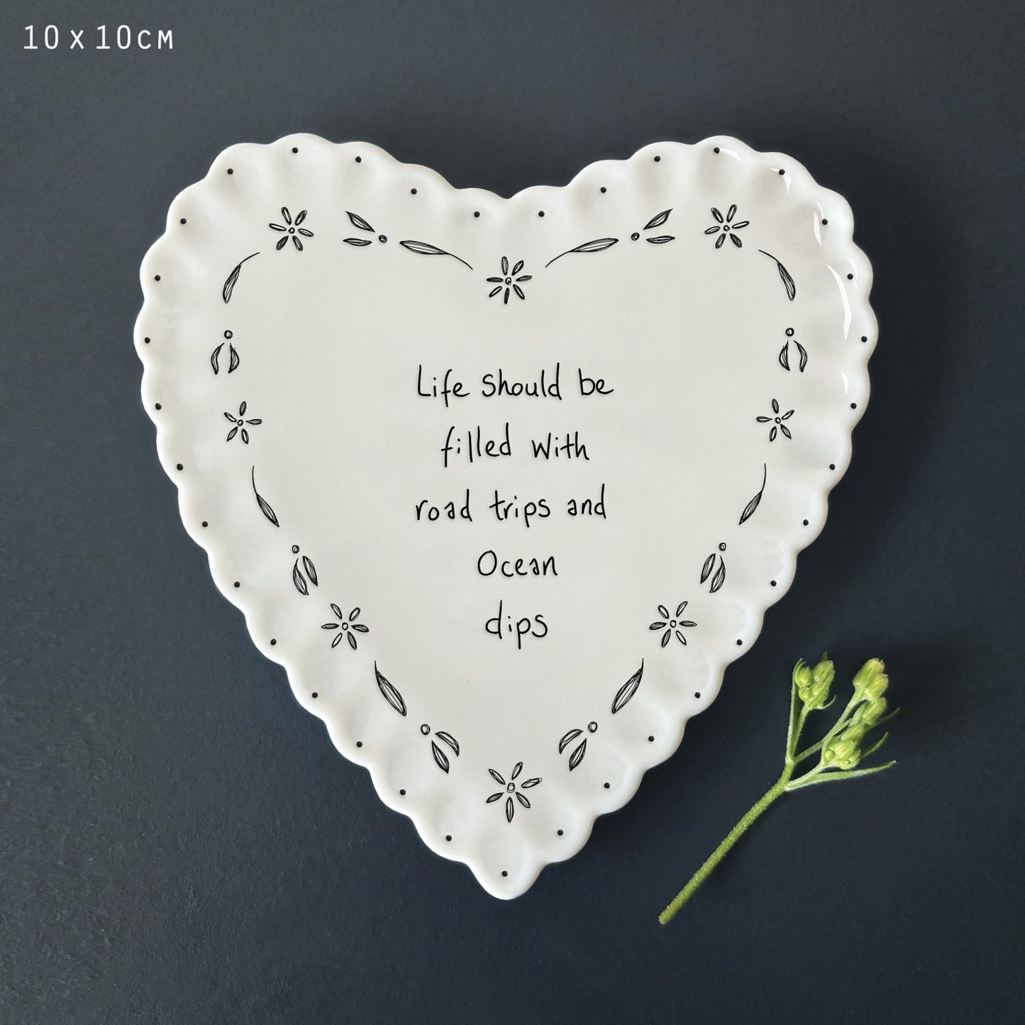 Heart scallop coaster