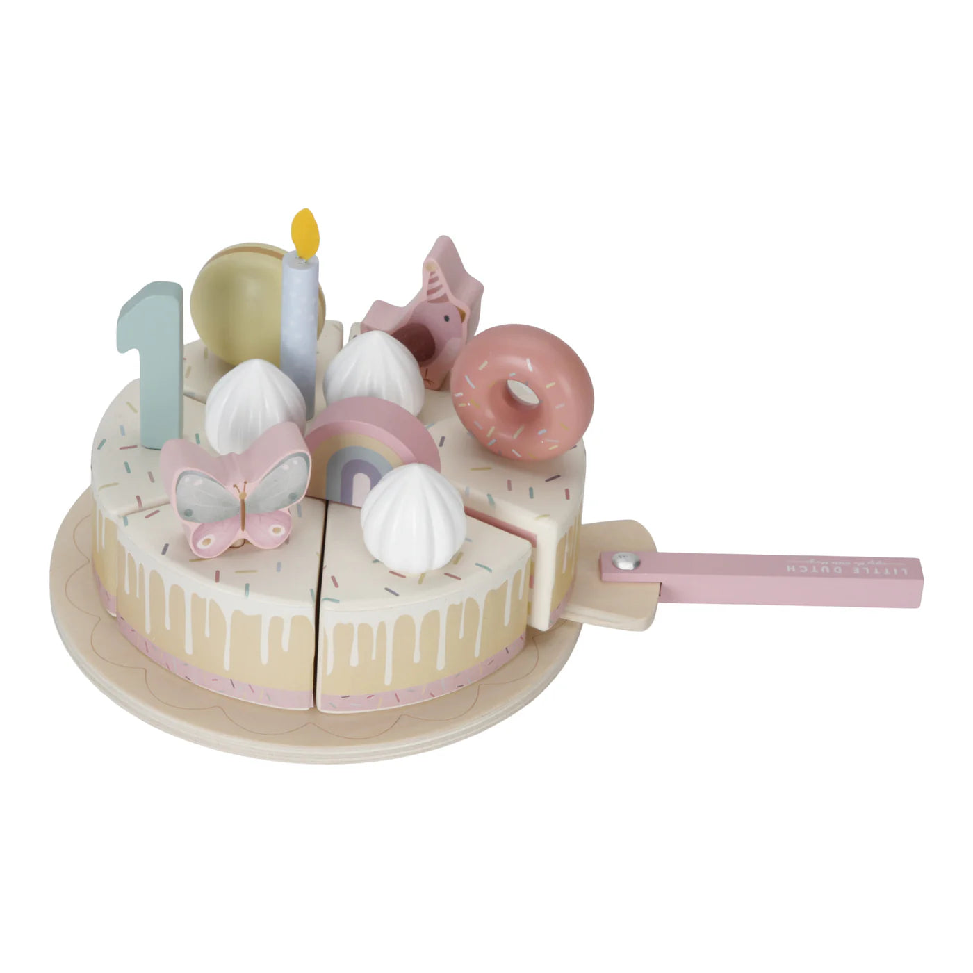 Little Dutch Pink Wooden Birthday Cake