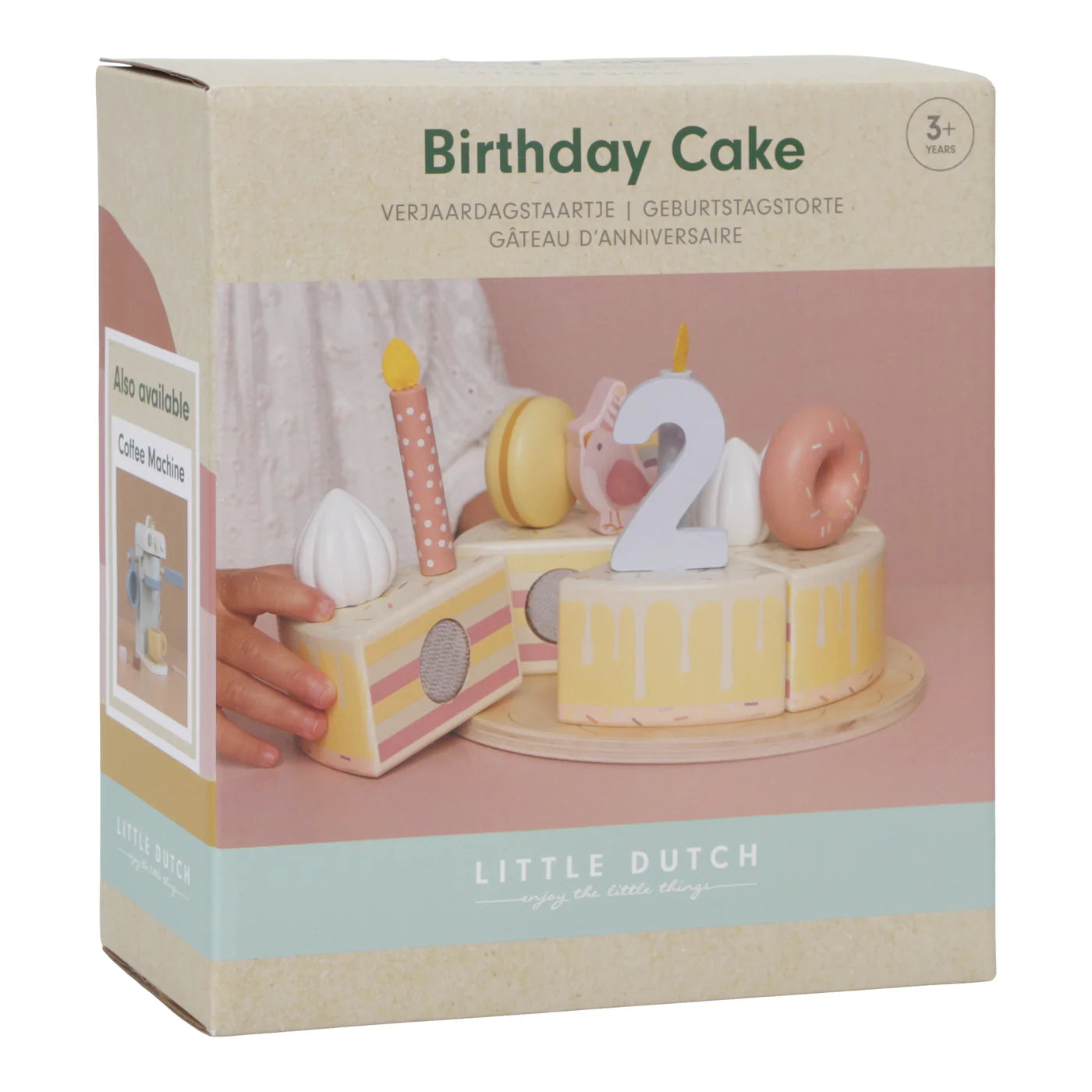 Little Dutch Pink Wooden Birthday Cake