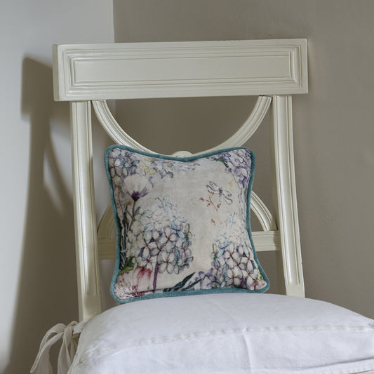 Small Velvet Hydrangea Cushion