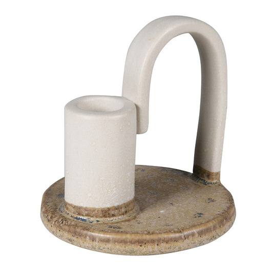 White Ceramic Candle Holder