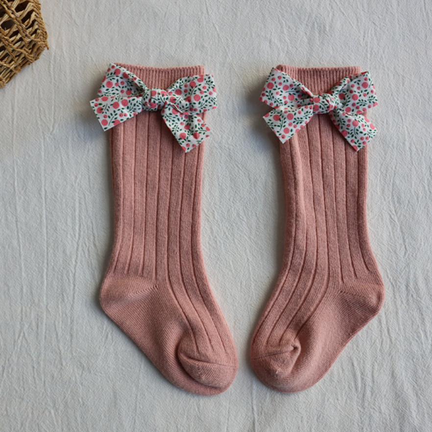 Autumn Bow Socks