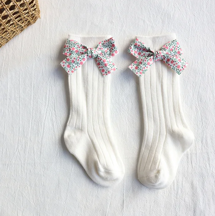 Floral Bow Socks