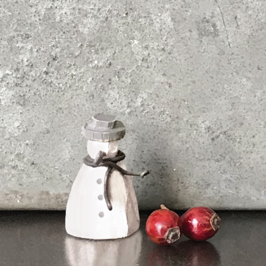 Tiny Wooden Snowman