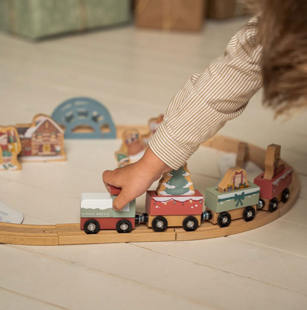 Little Dutch Wooden Christmas Train Track