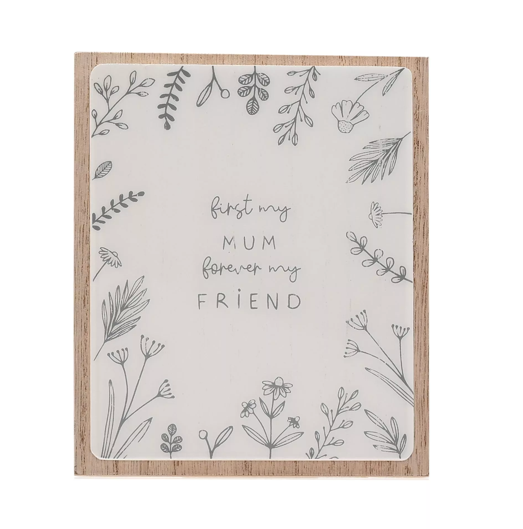 Mum Forever Friend Layered Plaque