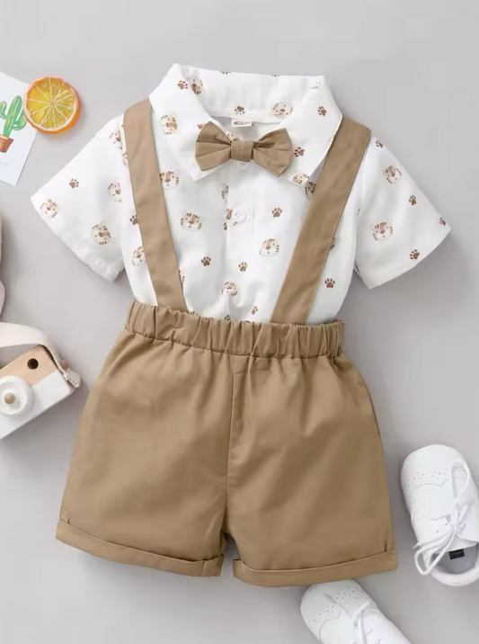 Tiger Top, Shorts and Bow Tie Set