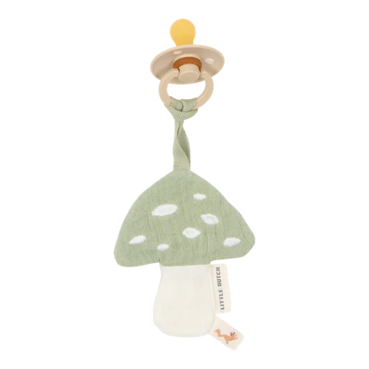 Mushroom Pacifier cloth muslin